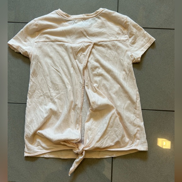 J Crew T-Shirt with Tie and Open Back - Size XXS - Picture 3 of 5